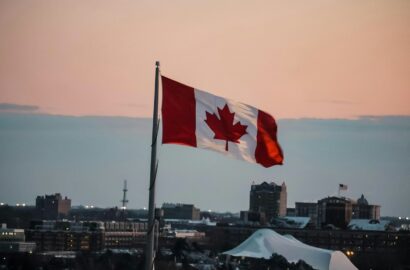 waving Canada flag